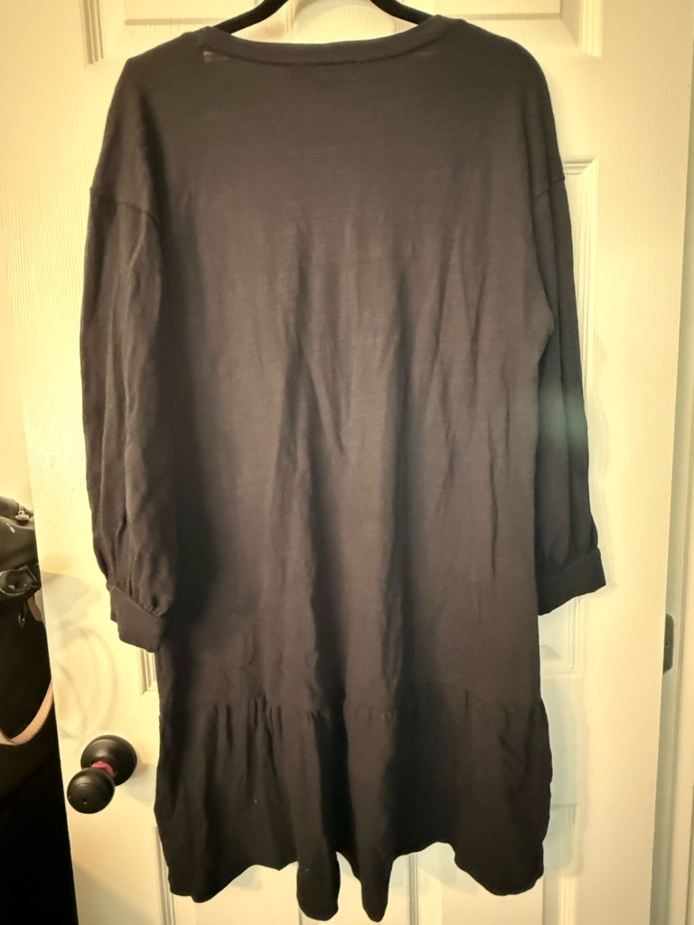 LOFT V-Neck Long Sleeve Dress in Black - Picture 4 of 4